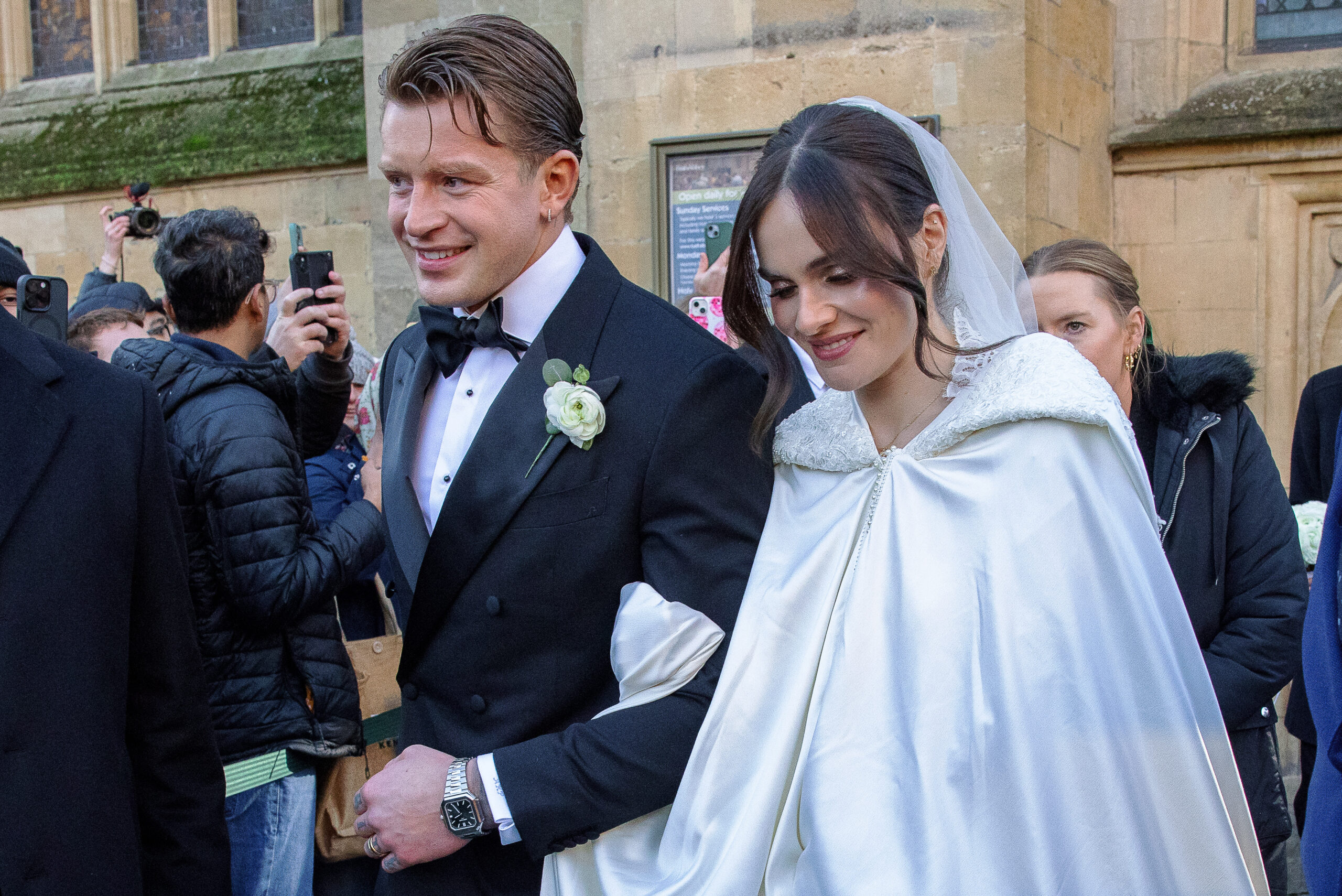 Adam Peaty and Holly Ramsay on their wedding day 