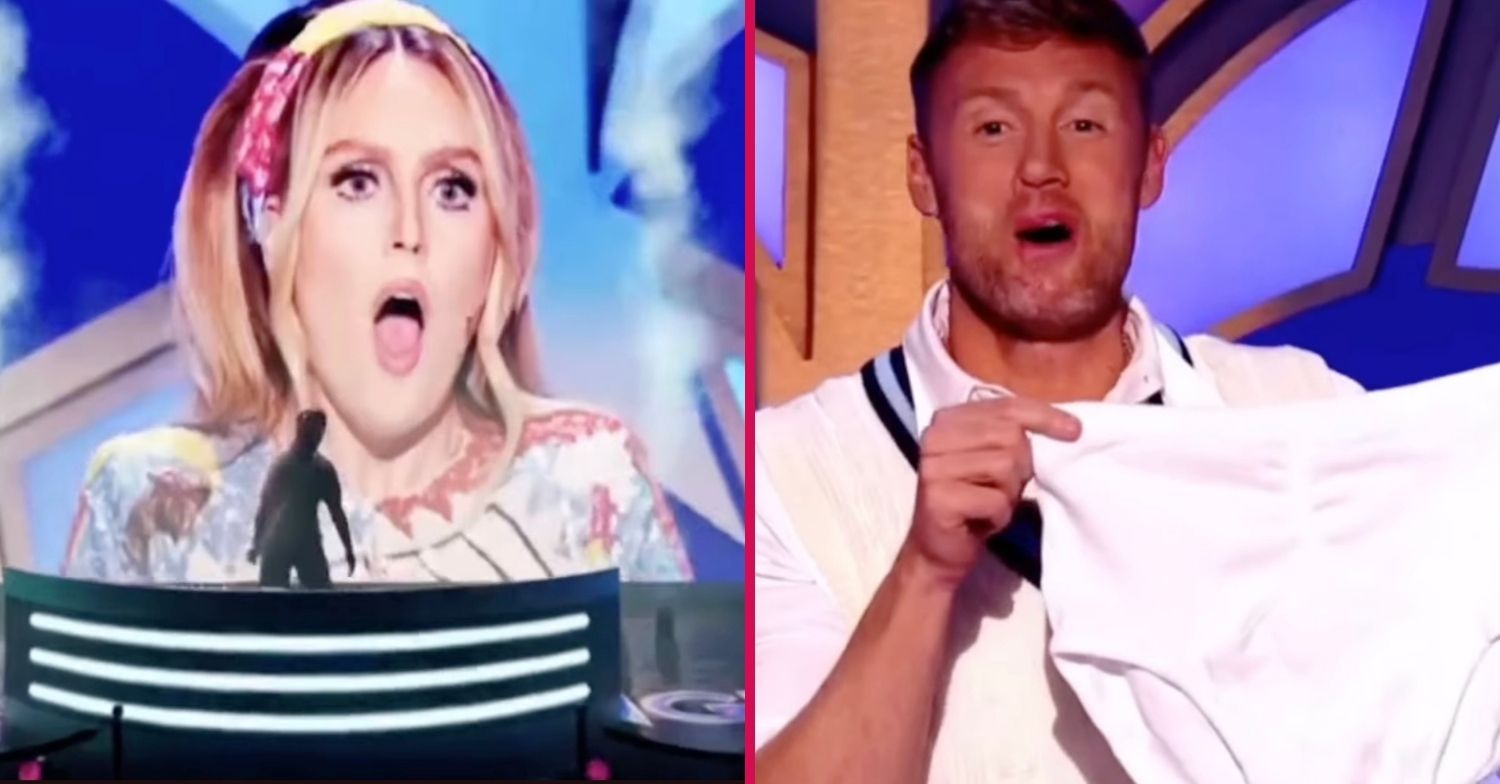 Perrie Edwards and Freddie Flintoff on The Masked Singer