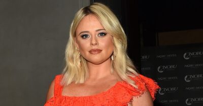 Emily Atack in orange