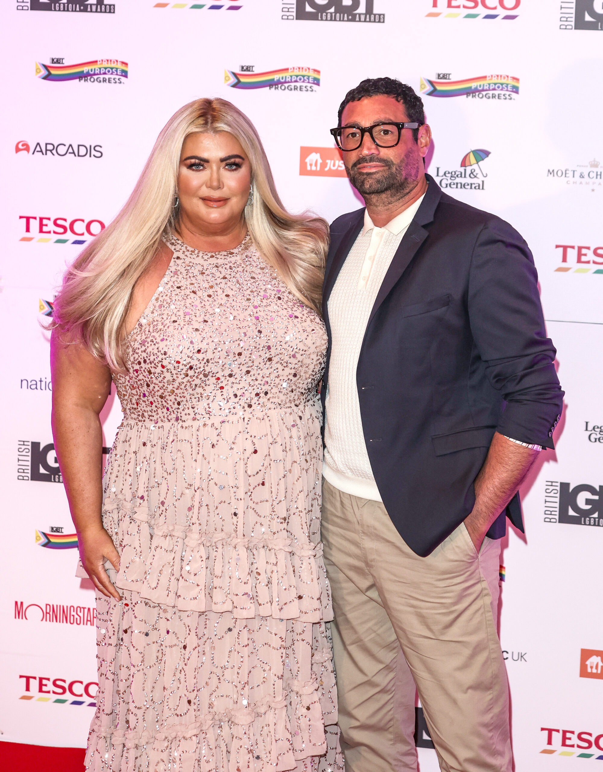 Gemma Collins and Rami Hawash on the red carpet