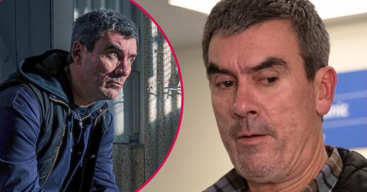 Cain double split shot in Emmerdale which is not on tonight (Credit: ITV/Comp ED!)