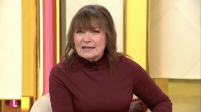 Lorraine Kelly hosting her show
