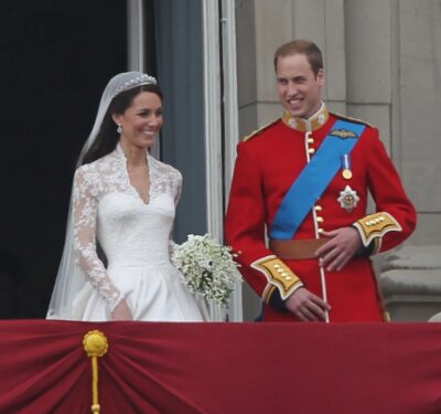 Prince William and Kate Middleton on their wedding day