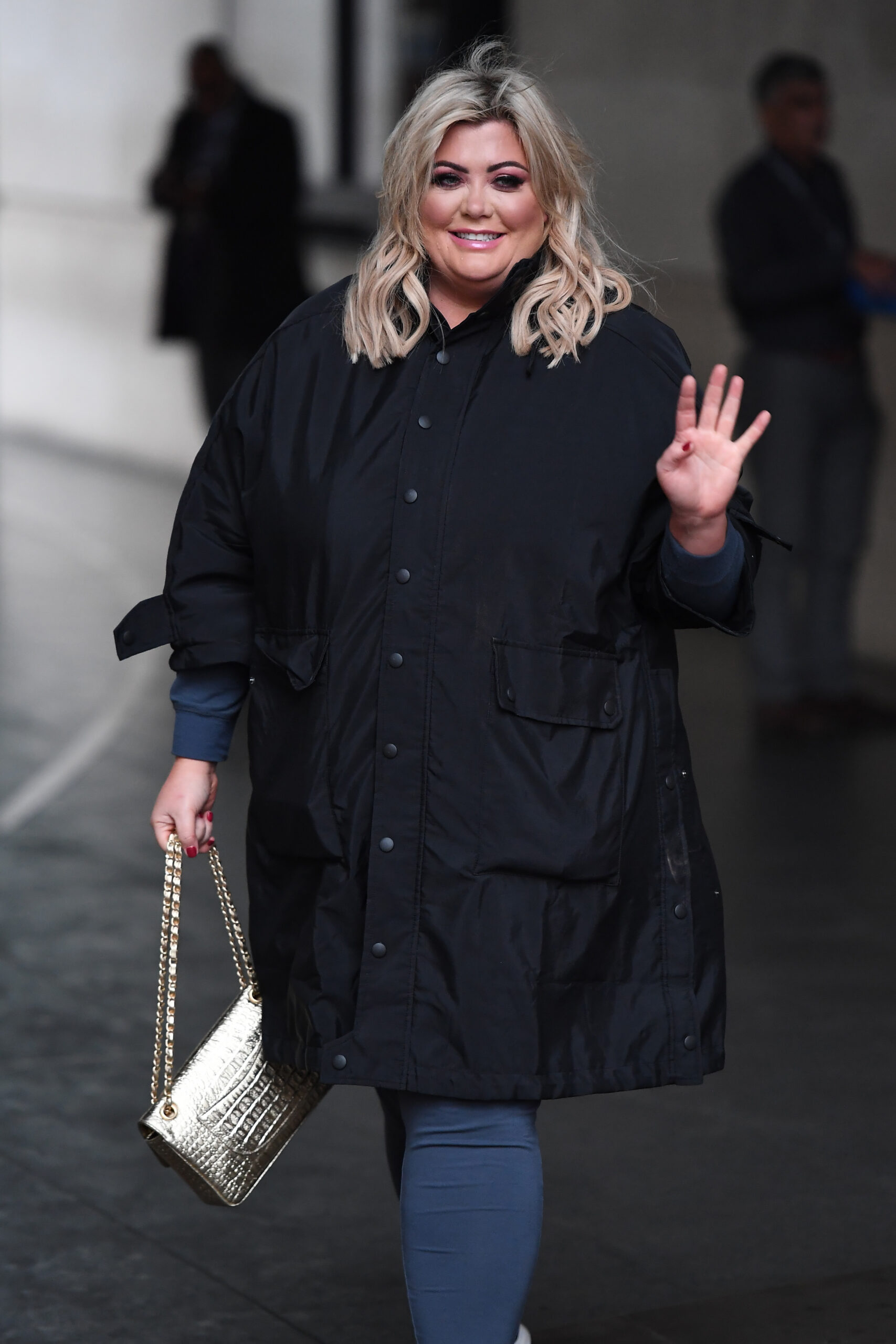 Gemma Collins waves