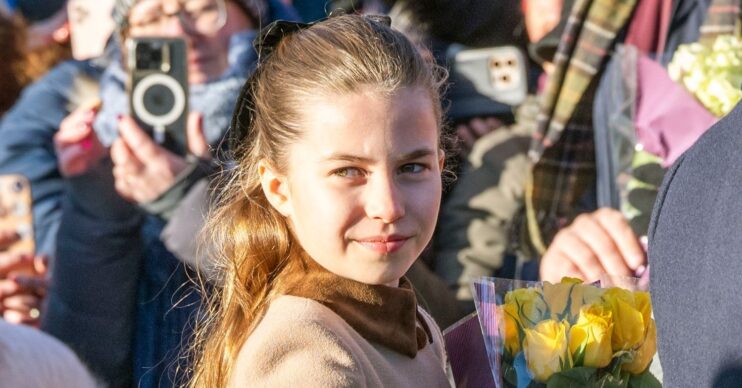 Princess Charlotte smiling on Christmas Day