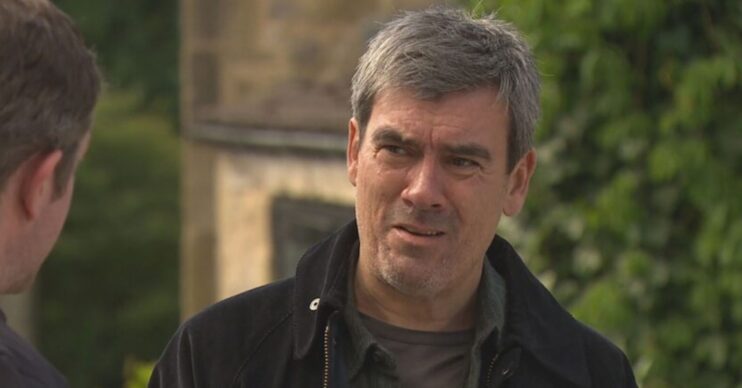 ED pic: Cain Dingle annoyed in Emmerdale