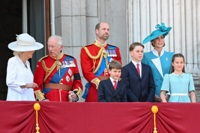 Members of the royal family gathered on Buckingham Palace balcony at Trooping the Colour