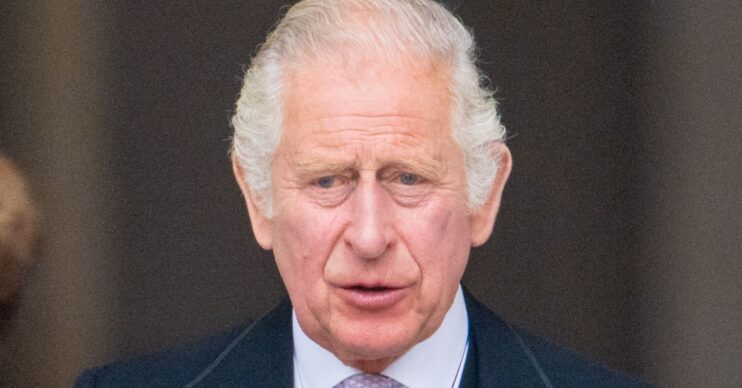 King Charles with a serious expression