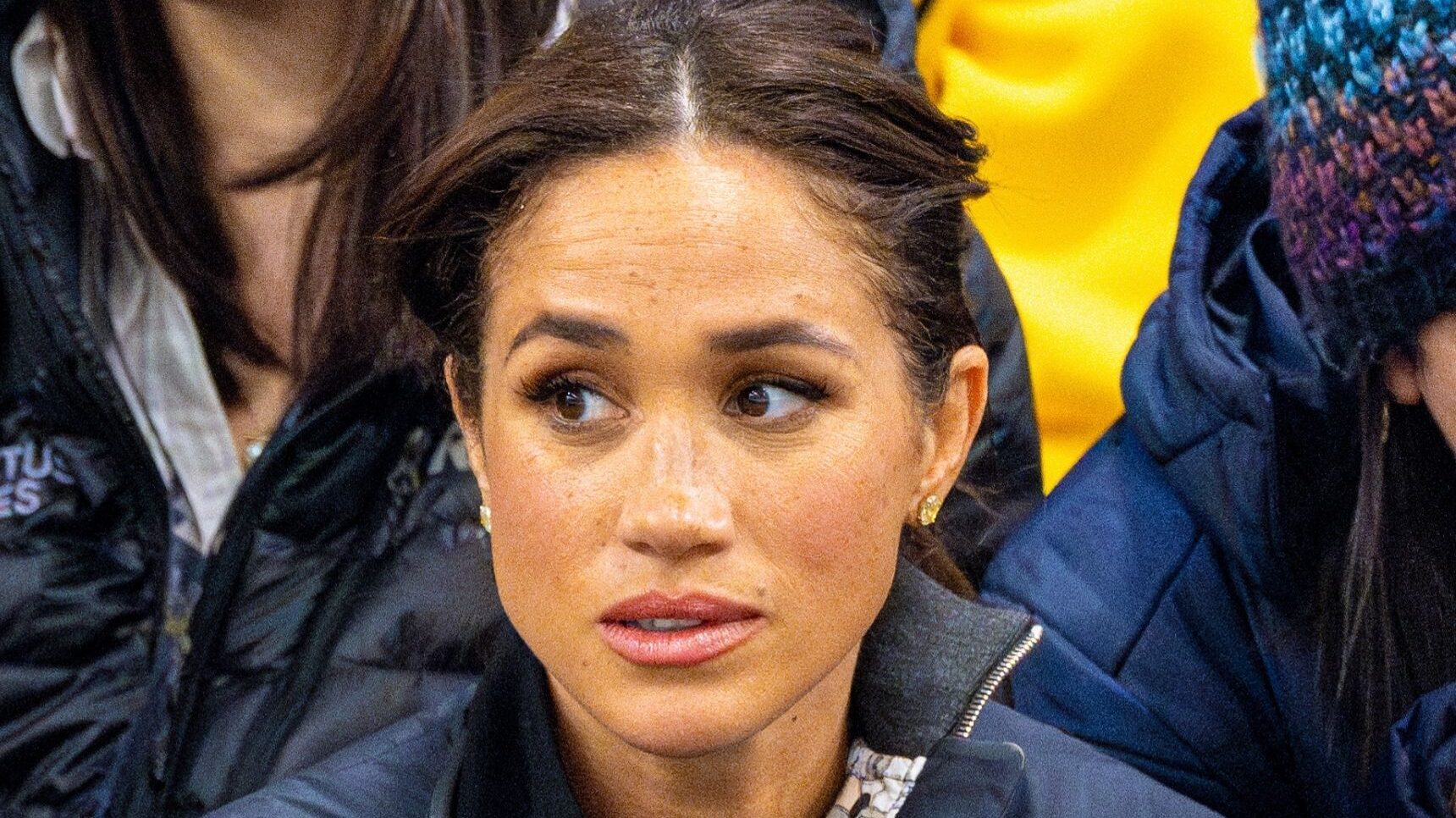 Meghan Markle frowning