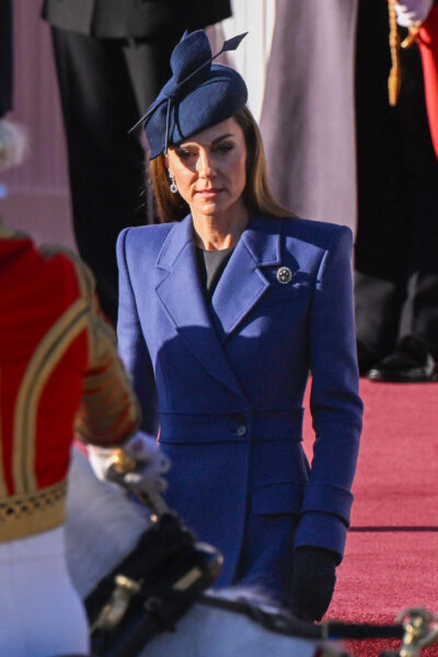 Kate Middleton in blue outfit on state visit