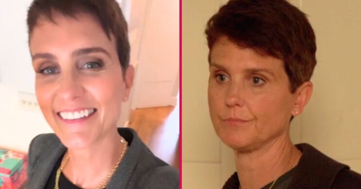 Composite image of Heather Peace and Eve on EastEnders (Credit; BBC/Instagram/Composite: ED!)