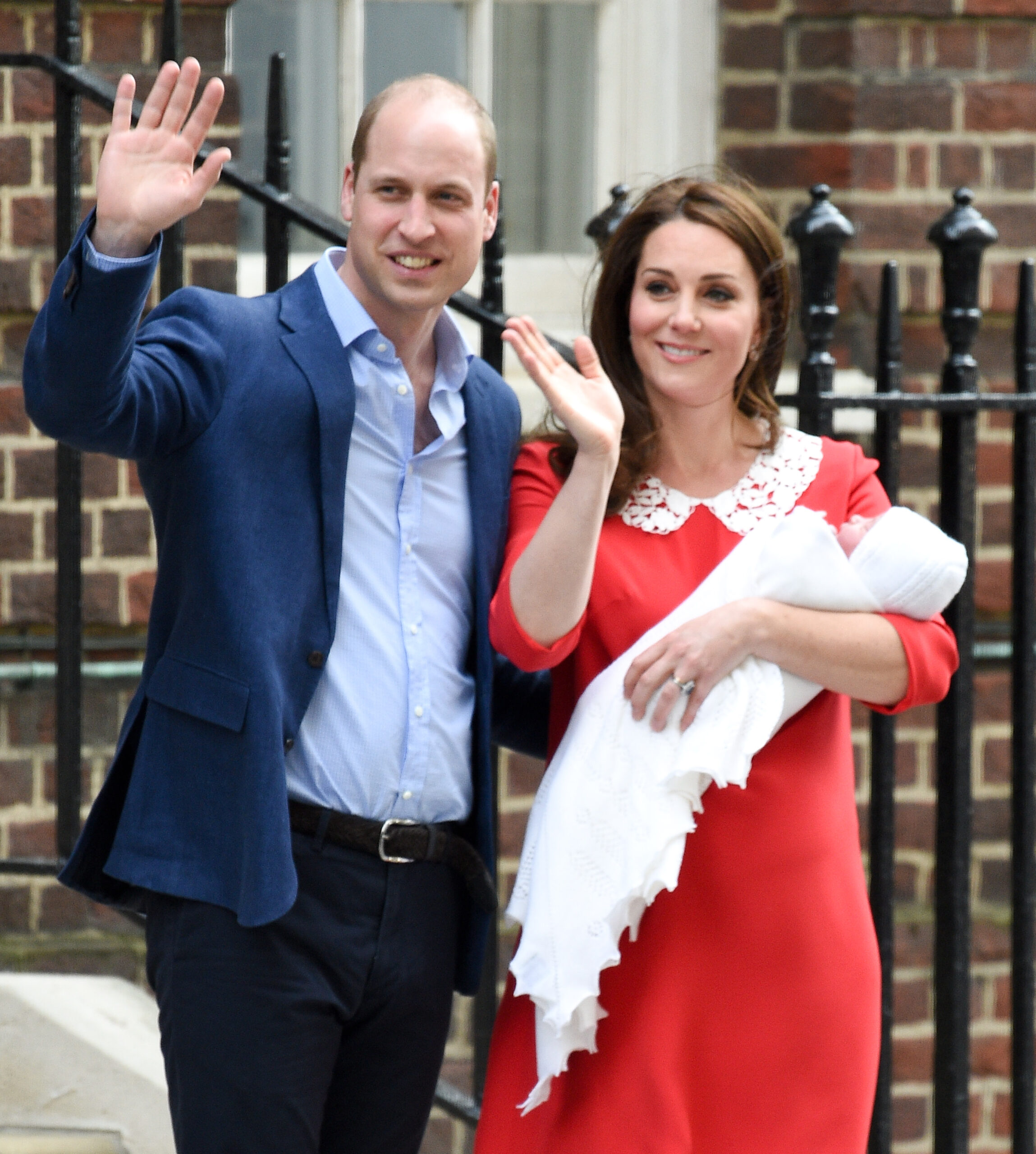 Prince William and Princess Kate with baby Prince Louis