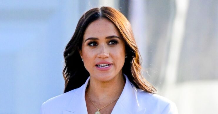 Meghan Markle in white blazer for event