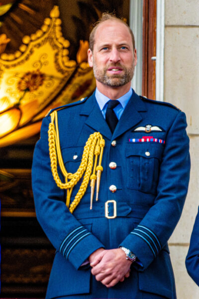 Prince William on the balcony at Buckingham Palace