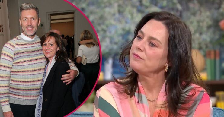 Jill Halfpenny on This Morning/Jill Halfpenny and Matt Janes smiling