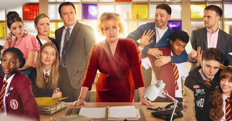 Stella Drake and the cast of Waterloo Road on the poster