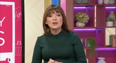 Lorraine Kelly hosting her show