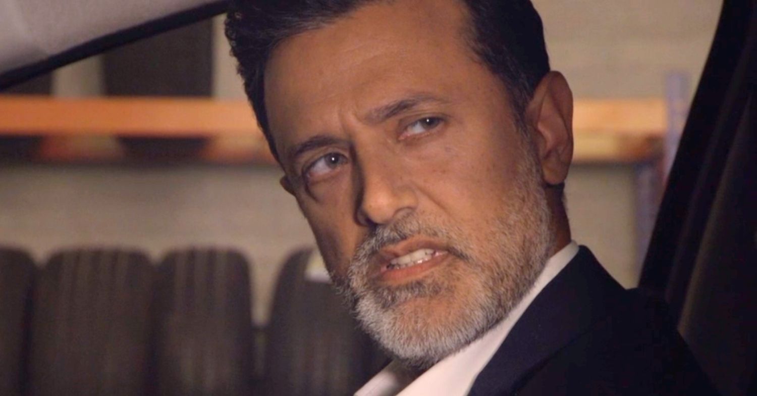 Nish looks menacing on EastEnders (Credit: BBC/Composite: ED!)