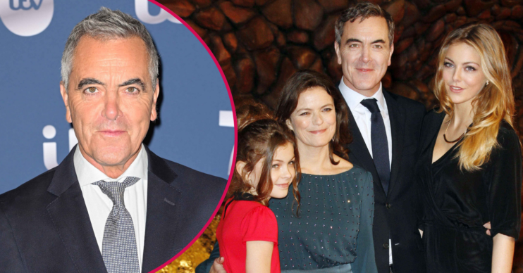 James Nesbitt with his ex-wife and daughters