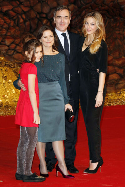 James Nesbitt with his ex wife and daughters