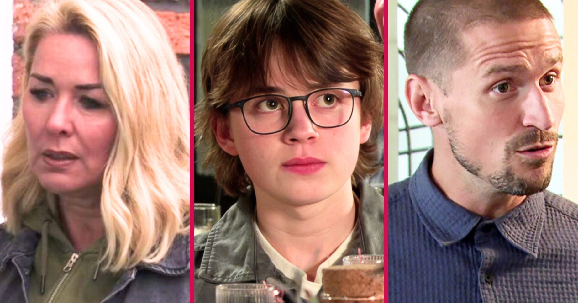 Coronation Street's Cassie, Sam, Carl