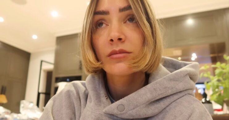 Frankie Bridge during her YouTube vlog