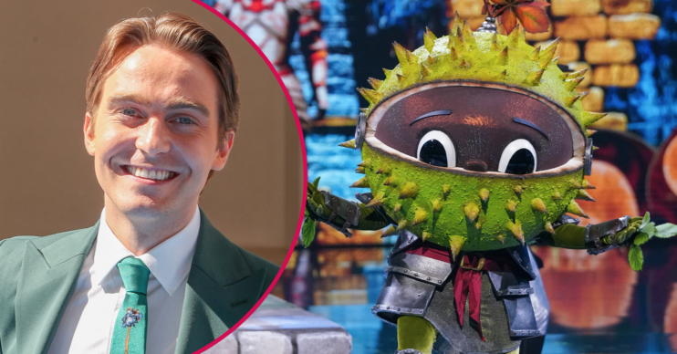 Barney Walsh and Conkers on The Masked Singer