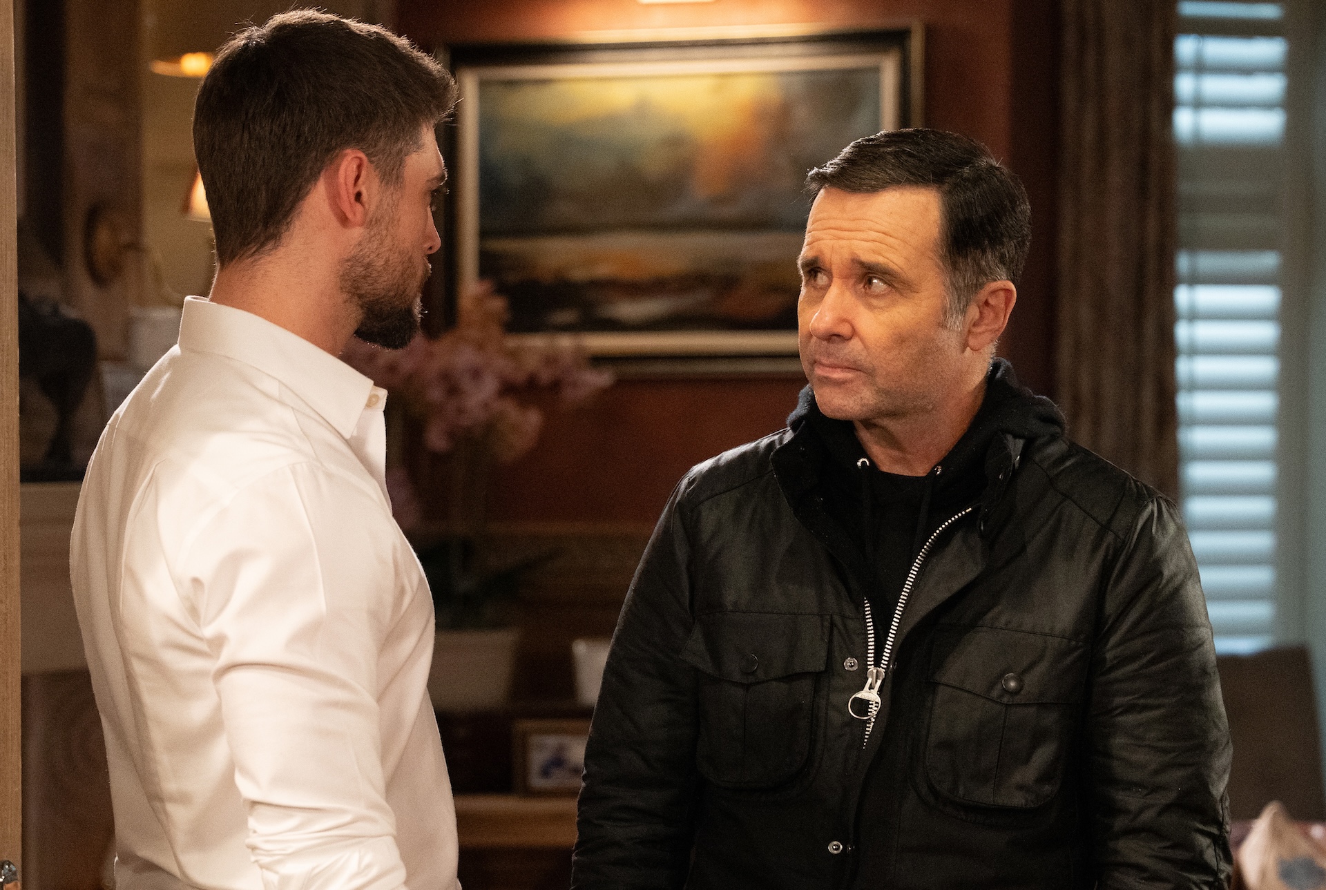 The music ramped up as Graham was arrested (Credit: ITV)