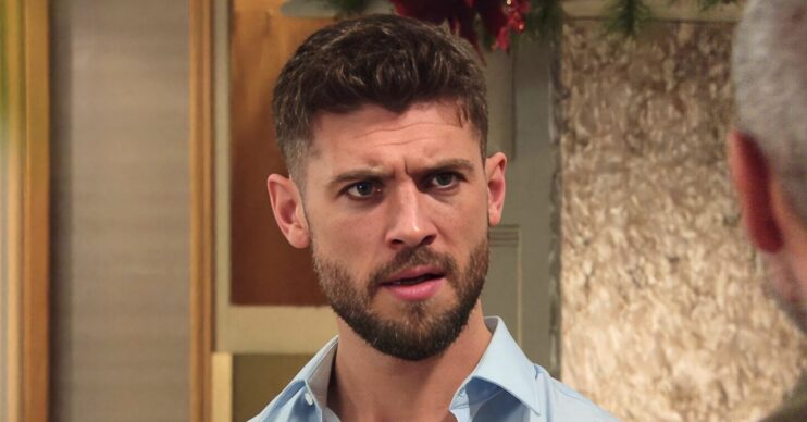 Joe Tate look smouldering in Emmerdale (Credit: ITV)