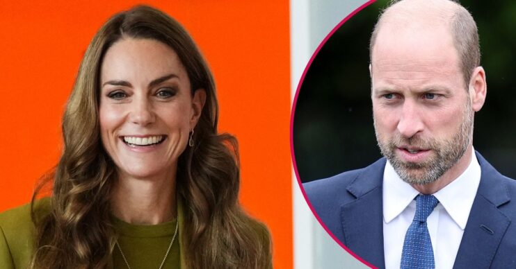 ED composite of Kate Middleton smiling and Prince William in suit