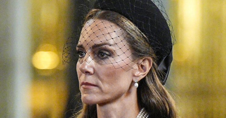 Princess Kate with an emotional expression