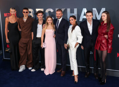 The Beckham family on the red carpet together