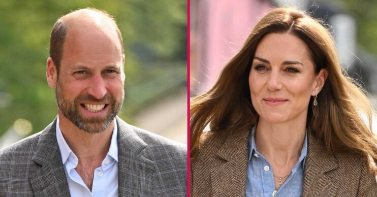 ED composite of Prince William and Kate Middleton smiling in Scotland