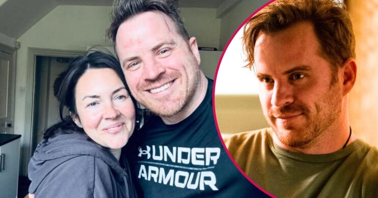 Lacey Turner and Rob Kazinsky share a selfie; inset, Sean Slater (Credit: Instagram/BBC/Composite: ED!)