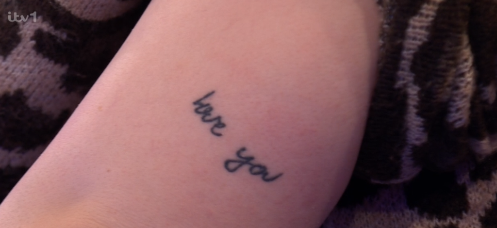 Brogan on Deal or No Deal tattoo