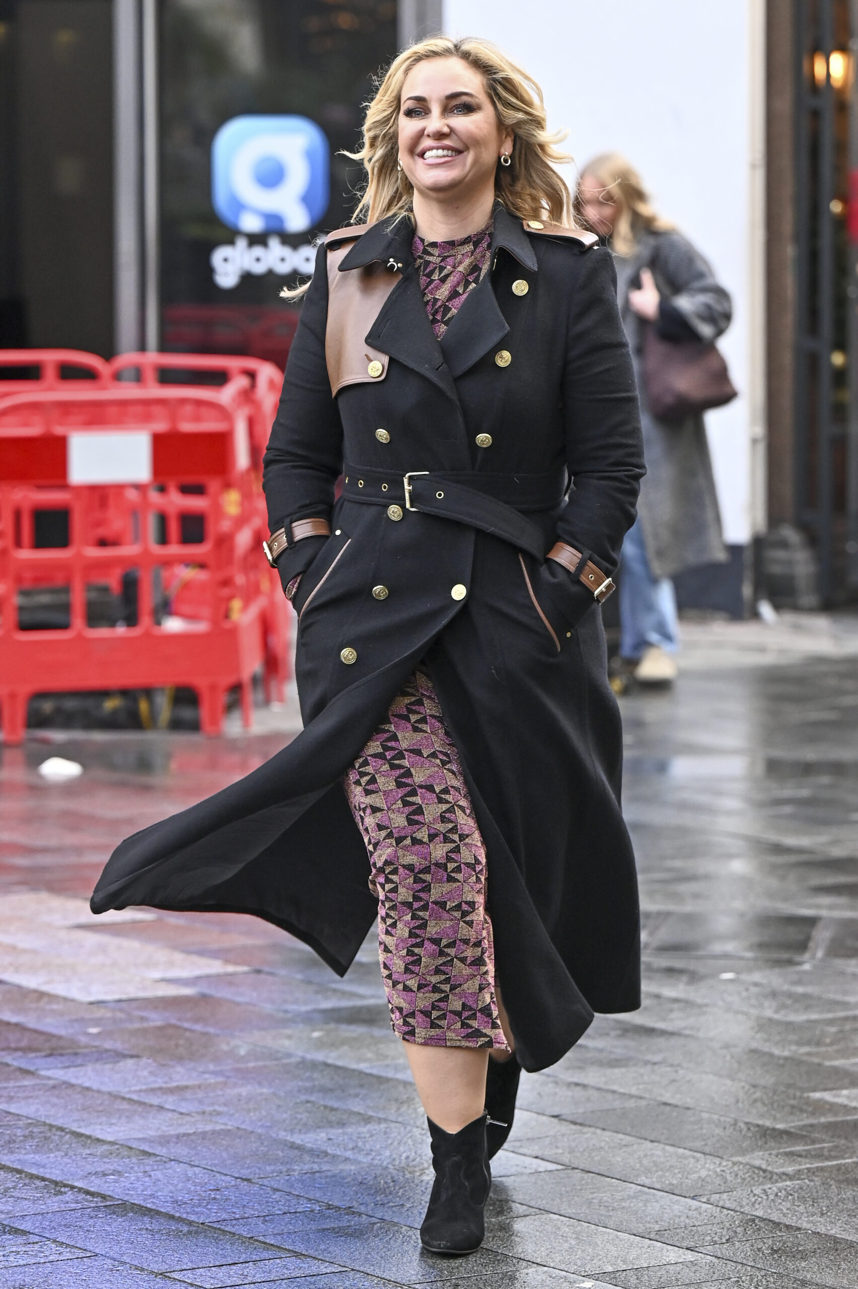 Josie Gibson walking in the street