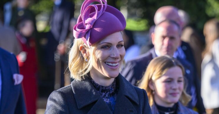 Zara Tindall smiling during Christmas Day walkabout
