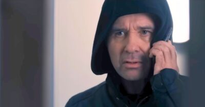 Graham Foster on the phone in Emmerdale (Credit: ITV)