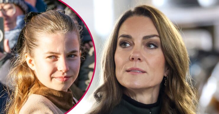 Kate Middleton and Princess Charlotte smiling