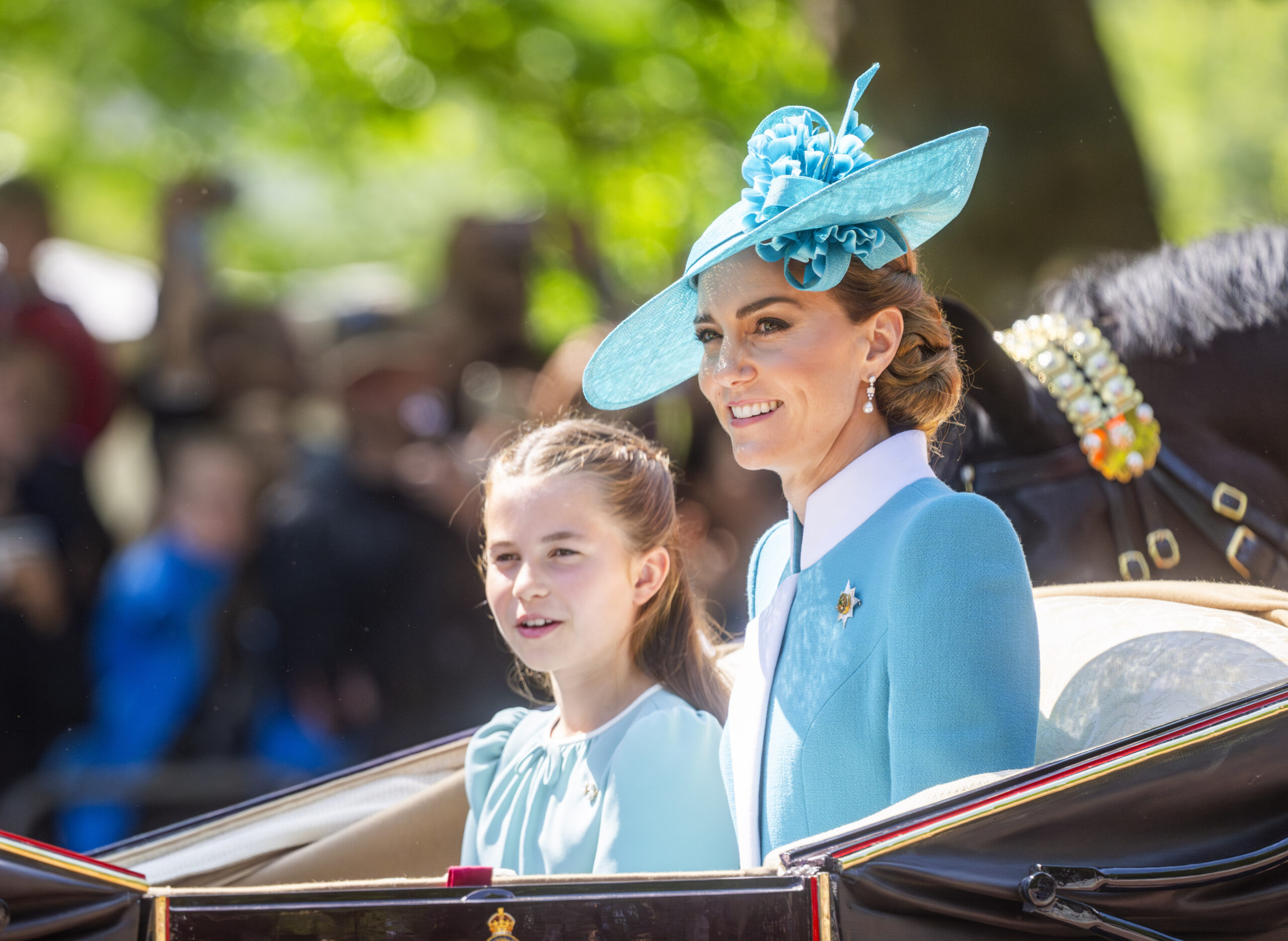 Kate Middleton and Princess Charlotte smiling 