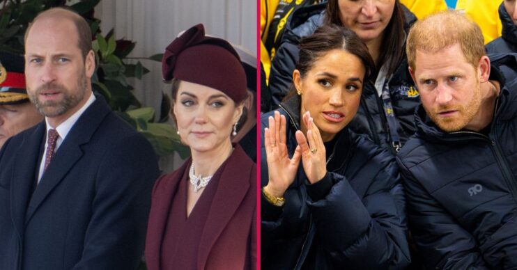 ED composite of Kate Middleton and Prince William / Meghan Markle and Prince Harry at Invictus Games