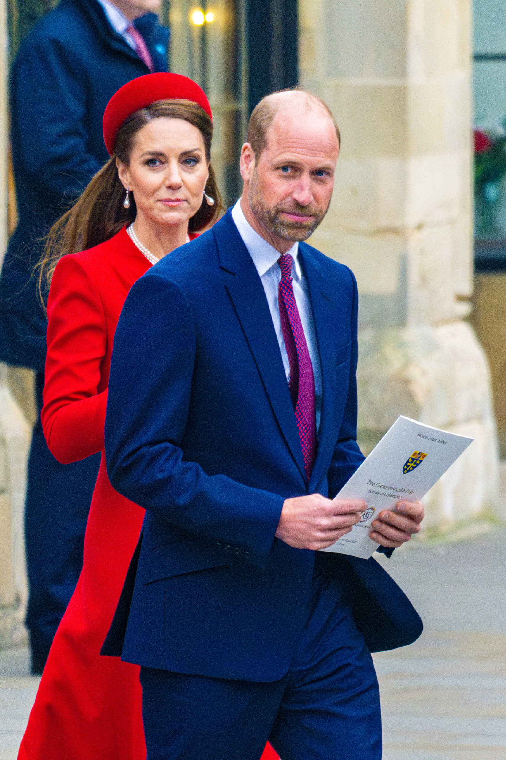 Kate Middleton and Prince William during royal service