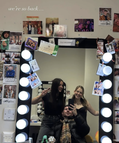 Elle, Harriet and Jack in Instagram Story