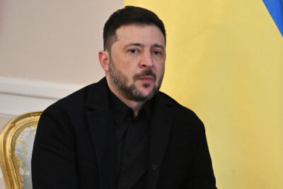 Volodymyr Zelenskyy during meeting