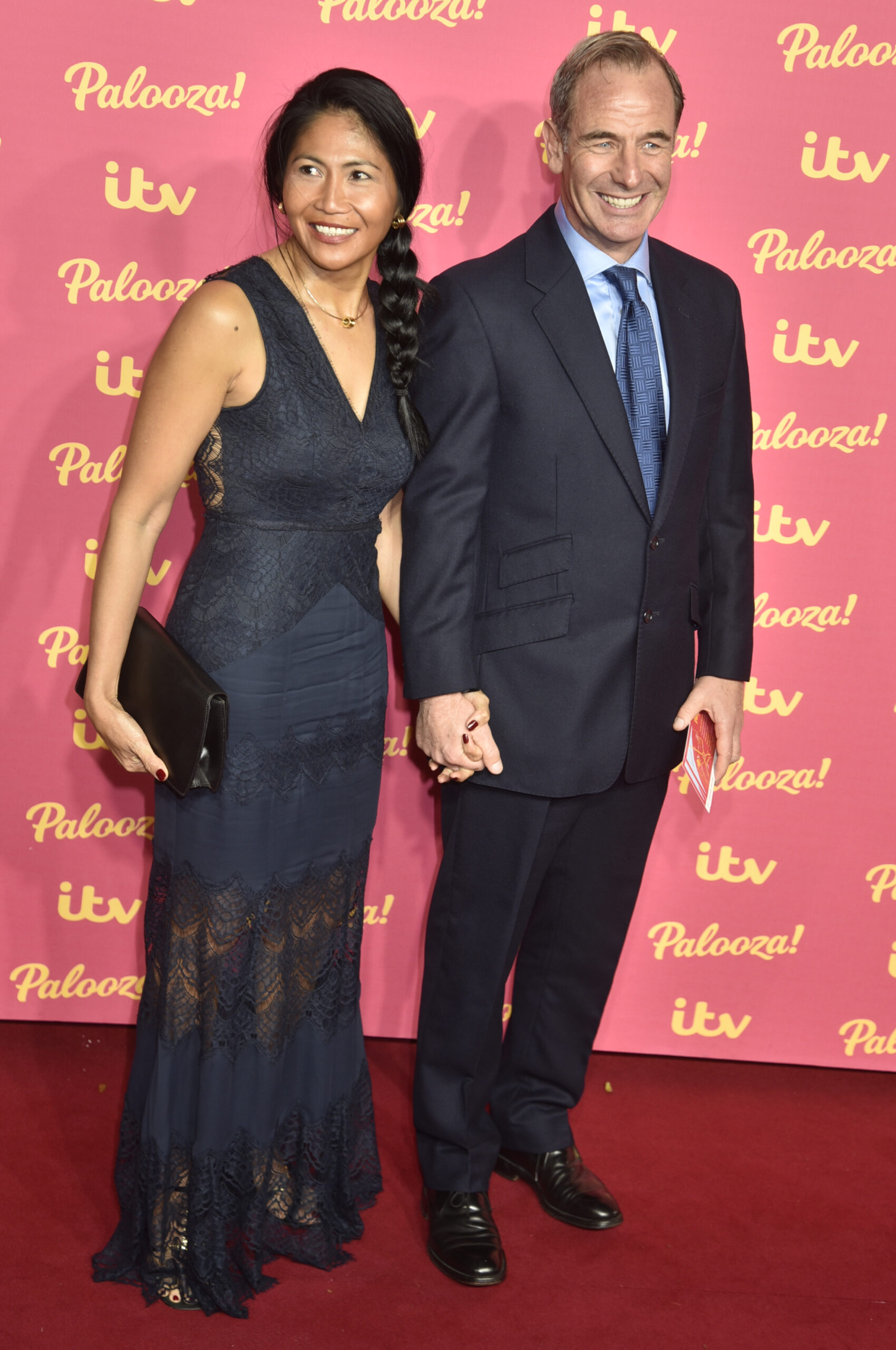 Robson Green and girlfriend Zoila Short on the red carpet 