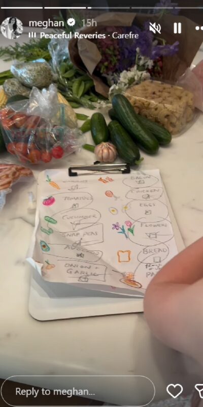 Meghan Markle shares Instagram Story of Lilibet's arm and shopping list