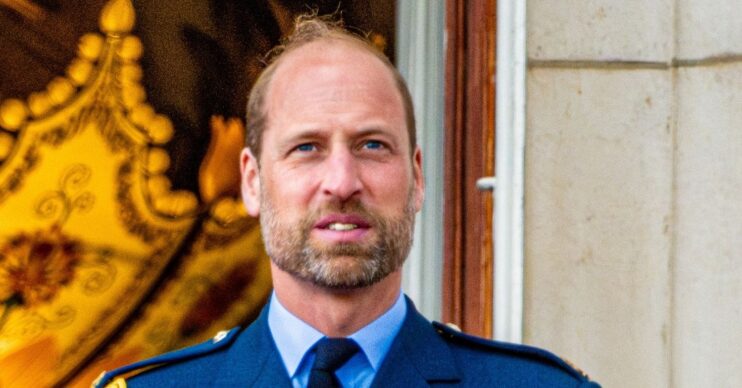 Prince William on balcony during royal event