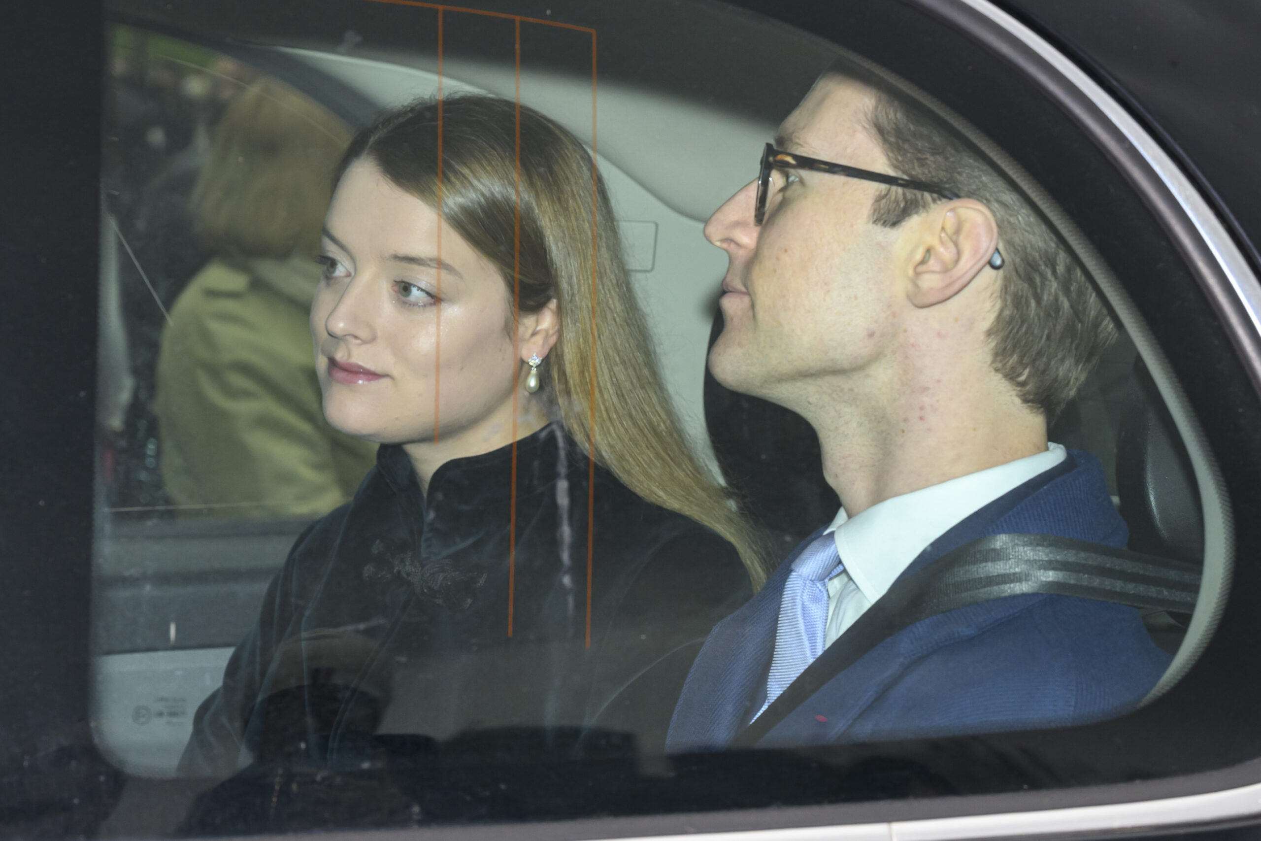 Flora Vesterberg in car with her husband