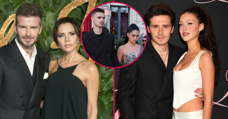 David and Victoria Beckham and Brooklyn and Nicola Peltz and Romeo and Kim Turnbull