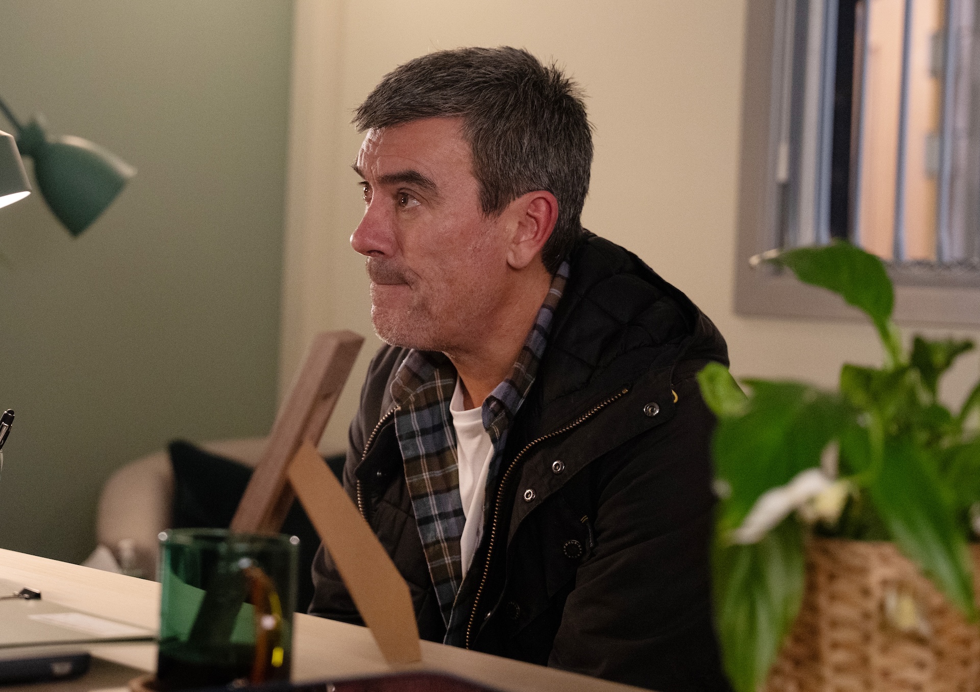 Cain Dingle looks anxious
